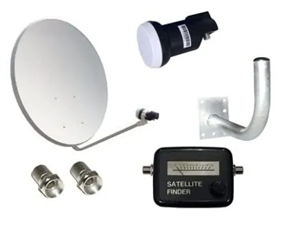 Kit Antena Parabólica GI 60 cm + LNB + Soporte + Localizador