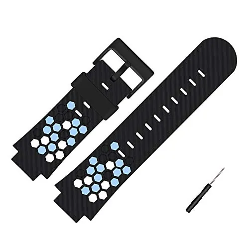 Coholl Kids Smart Watch Bandas de repuesto para de 15mm,compatible con PTHTECHUS CPROGRACE INIUPO YENISEY Silicona Correa de reloj,regalo para niñas y estudiantes,Negro-azul