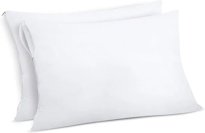Utopia Bedding Protector de Almohada Impermeable 40x70 cm (Juego de 2) con Cremallera, Funda Almohada Certificado Oeko-Tex