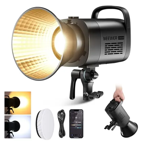 NEEWER CB120B 120W Luz Video LED con 2.4G y Control de App Bicolor 2700K-6500K 78000lux a 1m/Modo CCT/CRI97/12 Escenas/Montaje Bowens Luz Continua para Fotografía de Estudio/Grabación de Video