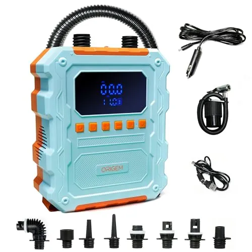 Origem Inflador Paddle Surf Eléctrico Portátil 60 PSI, Batería 20800 mAh