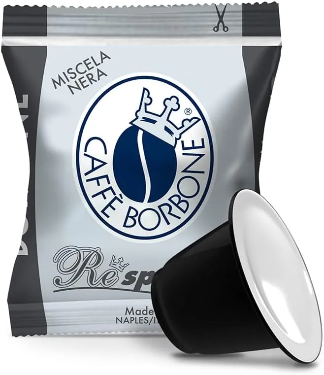 Caffè Borbone Respresso, Mezcla de Café Negra - 100 Cápsulas - Compatibles con Máquinas de Café Nespresso®* para uso doméstico