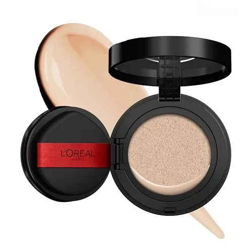 L'Oréal Paris Base de Maquillaje Infallible, Hasta 24H* de Duración, Fórmula Ligera y Transpirable, Inspirada en Belleza Coreana, Apta para Pieles Sensibles, Fresh Wear Cushion, Tono: 127