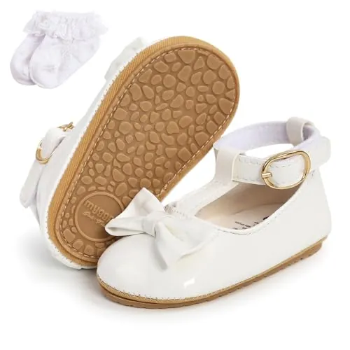 Sehfupoye Bebé niñas Mary Jane Princesa Zapatos bebé Antideslizante Primeros Zapatos para Caminar niño Infantil PU Cuero Bowknot Prewalkers