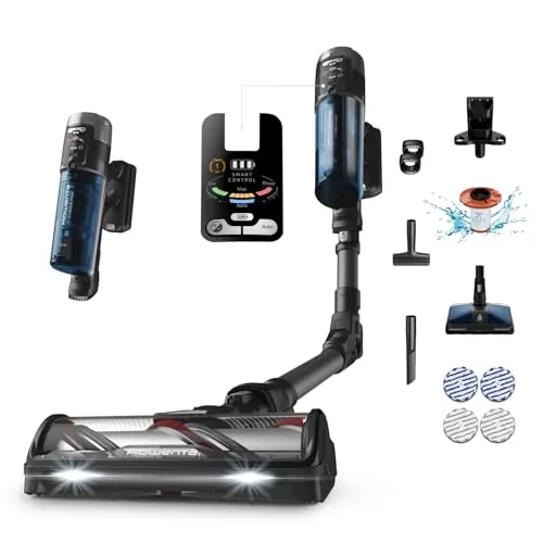 Rowenta X-Force Flex 12.60 Neo , Aspiradora Escoba Sin Cable, Potencia de Limpieza Profunda, Cabezal Aqua con Tecnología Aerospin, Tecnología Flex, Pantalla Smart Control, RH9LC0WO