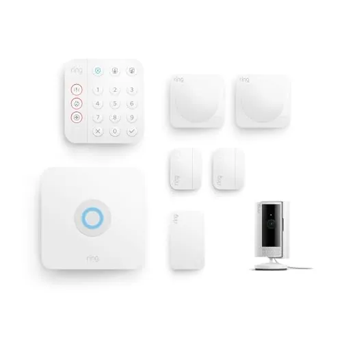 Kit de Ring Alarm M + Cámara interior (Indoor Camera 2ª gen) | Sistema de seguridad para el hogar con alarma y vigilancia asistida opcional, sin compromiso a largo plazo | 30 días gratis de Ring Home