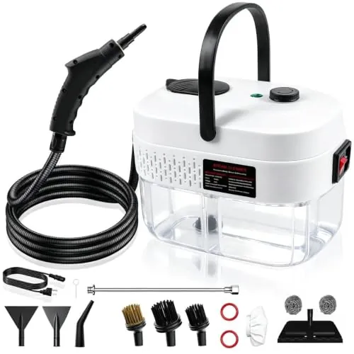 Vaporeta Limpieza Hogar 2500W, Limpiador a Vapor Depósito de Agua de 1,4L