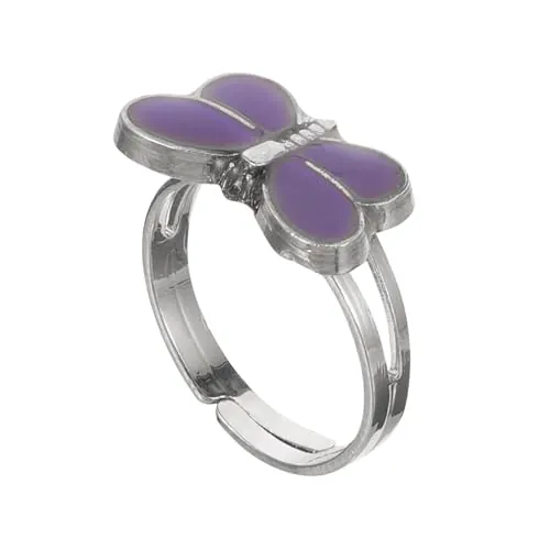 TOPPERFUN Anillo Ajustable De Libélula Cambia Color Según Estado De Ánimo Para Niñas, Epoxi y Aleación De Zinc, Diseño Infantil Divertido y Sencillo, Joyería De Tamaño Único Para Uso Diario