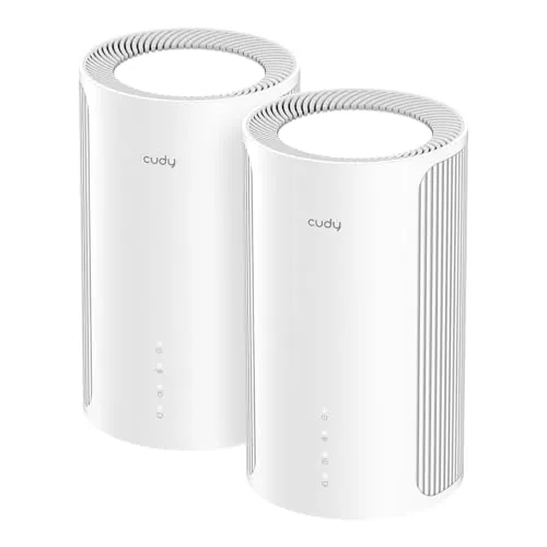 Cudy BE11000 Wi-Fi 7 4x 2.5G ports Mesh System, 250 m², M11000 2-Pack | 11000 Mbps Tri-Band wifi 7, 4-Port 2.5GbE, 200+ devices, seamless mesh, VPN Server & Client, App & Cloud Control