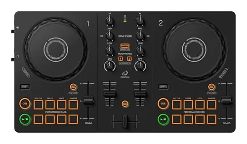 AlphaTheta Pioneer DJ DDJ-FLX2 Controlador DJ Compacto de 2 Canales