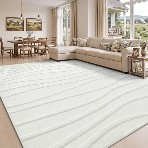 Homaxy Alfombra de sala de estar de 140 x 200 cm, alfombra de felpa suave, antideslizante, lavable, alfombra de dormitorio para niños y mascotas, alfombra moderna para decoración del hogar, color