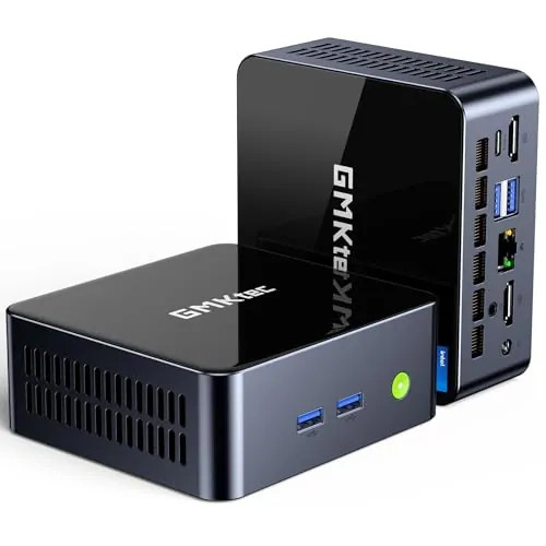 GMKtec M3 Pro Mini PC con Intel Core i5-13500H (más Potente Que i5-12450H), 16GB DDR4 RAM, SSD PCIe 3.0 de 512GB, Triple 4K, LAN 2.5G, WiFi 6, BT 5.2, USB-C, para Oficina y Empresa