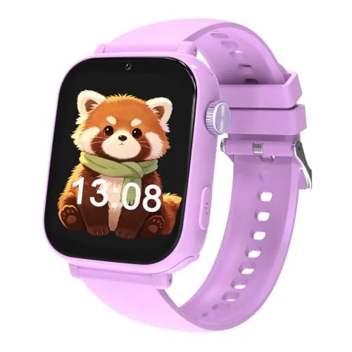 Reloj GPS Niños Localizador y Llamadas, 4G Smartwatch Niños Niña con Telefono Chat de Voz Videollamada Modo Clase Cámara Podómetro, Reloj Inteligente para 4 a 12 Años Regalos Comunion Navidad, Violeta