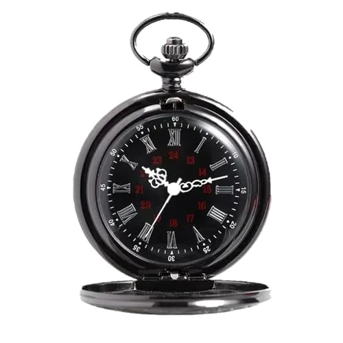 Reloj De Bolsillo Vintage Con Cadena - Cuarzo, Retro, Para Hombre