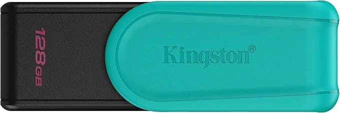 Kingston DataTraveler Exodia S Unidad Flash USB - 128GB - USB 3.2 Gen 1 - USB Type A - Negro/Turquesa - DTXS/128GB