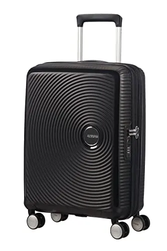 American Tourister Soundbox - Spinner S Expandible Maleta de Cabina, 55 cm, 35.5/41 L, Negro (Bass Black)