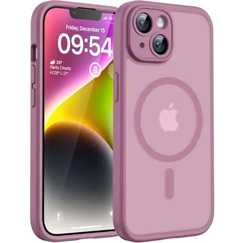 TOCOL Funda para iPhone 14 (6,1"), Compatible con MagSafe, Rosa Palo