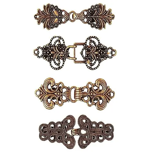 SYXLS 4 Piezas Clips de Cárdigan para Suéter, Clip de Cárdigan de Aleación Retro Suéter Clips, para Suéter o Bufandas, para Chaqueta de Punto o Cuello de Vestido, para Mujeres y Niñas.