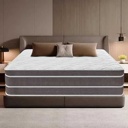 Colchón Viscoelástico 140x190 cm Espuma de Memoria, Altura 28cm, Confort y Firmeza Media | Antiácaros, Antibacteriano, Transpirable, Hipoalergénico | Certificado Oeko-Tex, Colchón Muelles Ensacados