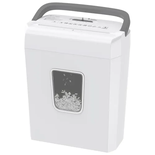Bonsaii Destructora de Papel, Trituradora de 8 Hojas, Corte en Cruz P-4 (5x14mm), Destruye Tarjetas de Crédito, Grapas, Sobrecarga Protegida, Contenedor 13L para Oficina y Casa, C277-C