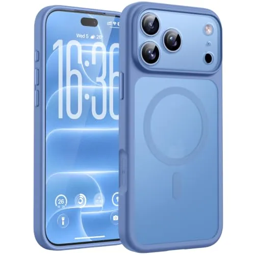 TOCOL Funda para iPhone 18 Pro, Compatible con MagSafe, Azul Claro