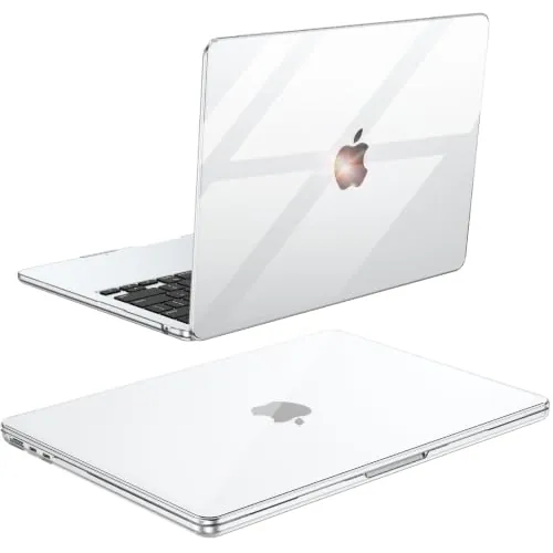 BlueSwan para Funda MacBook Air 13 Pulgadas M5-M2 Cristal Transparente | Carcasa Ultra Delgada Rígida,Compatible con Mac Book Air 13,6" M5 A3449 M4 A3240 M3 A3113 M2 A2681 2026-2022,Superficie Lisa