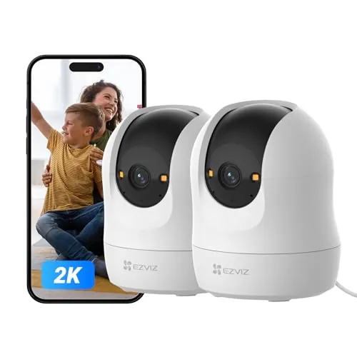 EZVIZ Cámara Vigilancia WiFi Interior 360° C6N G1 2K(2-Pack)