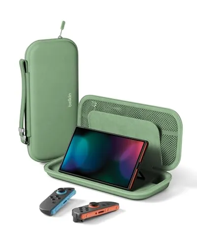 Belkin Gaming Bolsa de Viaje Bolsillo para AirTag Nintendo Switch 2 Verde