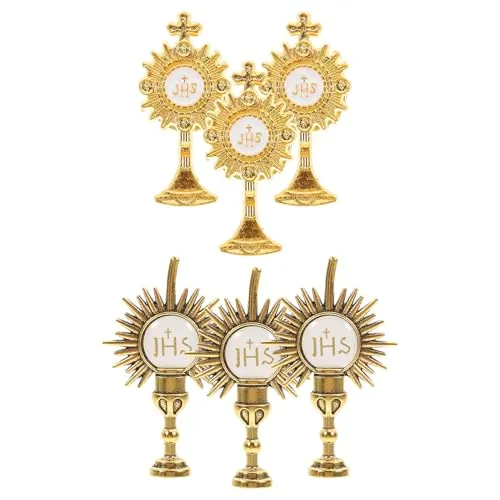 ORFOFE Prendedores de Solapa Religiosos Cruz Cristiana 6 Piezas para Comunión y Decoración de Altar Católico, Prendedores de Aleación de Zinc para Ropa, Sombreros y Accesorios de