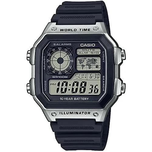 Casio Reloj AE-1200WH-1CVEF Hombre Negro Silicona.