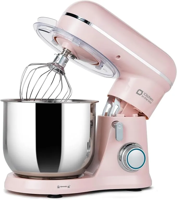 Kitchen in the box Batidora Amasadora Compacta 3.5L, Amasadora Pan y Repostería 800W, 10+ Velocidades con Pulso, Robot de Cocina Multifunción con Accesorios, para Principiantes y Cocinas Pequeñas