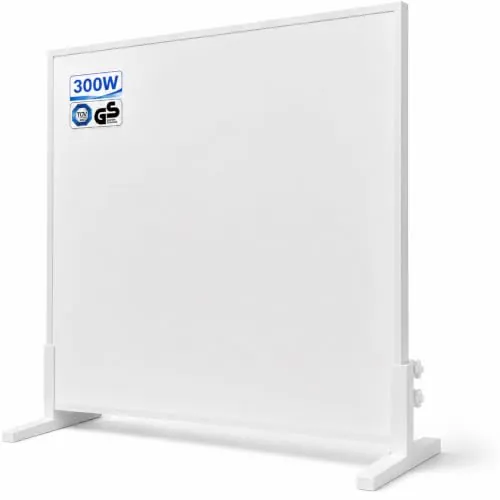 Hocosyme Calefactor Bajo Consumo 300W con Stand, Calefacción por Infrarrojos Pared hasta 120 Grados Centígrados para 3-5㎡ - 1-3 Minutos para Alcanzar la Temperatura de Funcionamiento