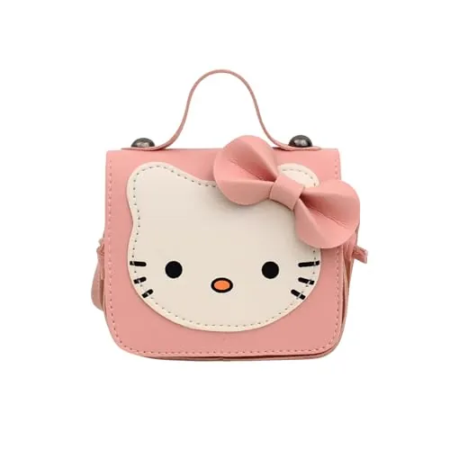 Spldsun Mini Bolsos de la Princesa Bolsas Dibujos, Pu Bolso Hombro para NiñOs, Bolso De Hombro De Gato, para NiñOs De 3 A 12 AñOs, Puede Guardar Llaves, PañUelos, Mascarillas, TeléFonos MóViles (Rosa)