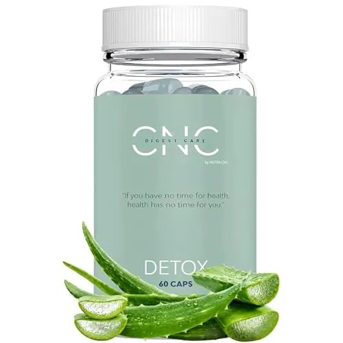 CNC DETOX adelgazante potente – Drenante, Diurético y Depurativo – Quemagrasas Potente Para Adelgazar– Probióticos 100B + Aloe Vera + Carbón Activo + Hinojo