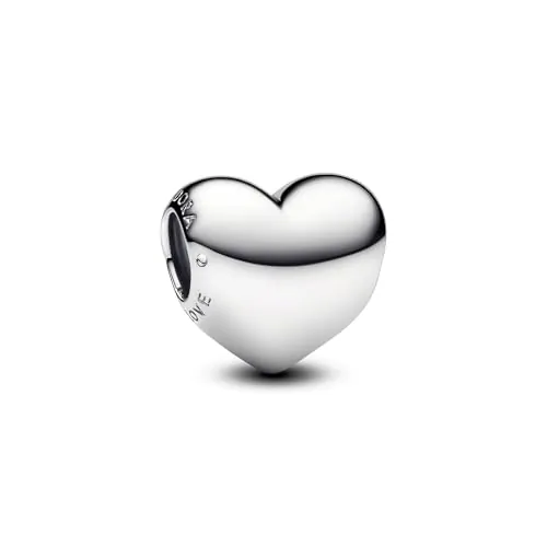 PANDORA Moments Be Love 793439C00 - Abalorio de corazón grabado de plata de ley, compatible con pulseras Moments, talla única, Plata de ley, No es una piedra preciosa