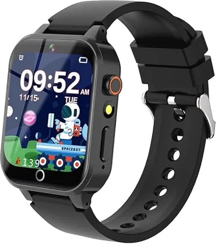Reloj Inteligente Niño Niña, 39 Juegos, Deporte, 100+ Tarjetas de Aprendizaje, Audiolibros, Música, Alarmas, Control Parental, Podómetro, Cámara, Linterna, Smartwatch Infantil - Regalo Educativo Ideal