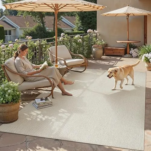 PureCozy Beige Alfombra Exterior 120x180cm Tapete