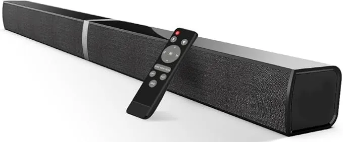 2.0 Barra de Sonido para TV, Barra de Sonido Separable 2 en 1 de 32 Pulgadas para Dispositivos de TV con 3 Modos de ecualización y 3 Sonidos envolventes, ARC/Óptico/AUX, 1pcs