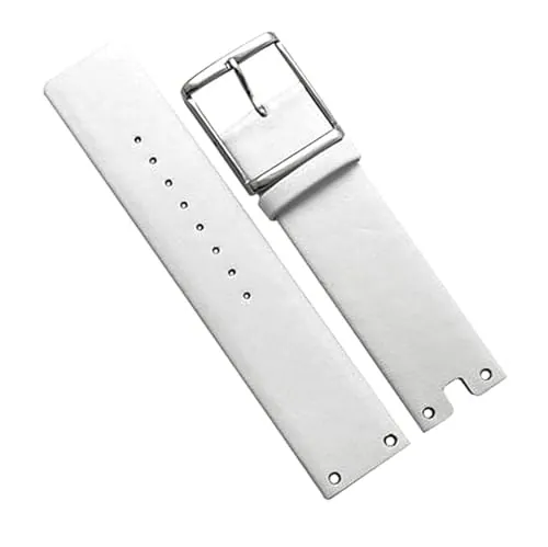 dayeer Correa de reloj de cuero suave y duradera para mujer, repuesto de correa para reloj Calvin Klein CK K94231 (Color : White, Size : 22mm)