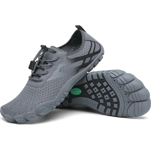 SAGUARO Escarpines Hombre Mujer Zapatillas de Agua Antideslizantes Zapatos de Agua Secado Rápido Zapatillas Playa Calzado para Natacion Surf Acuaticas Piscina Gris Nardo Gr.48 EU
