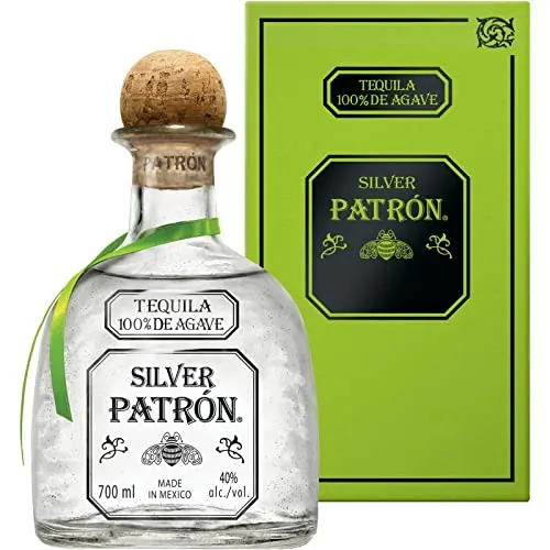 PATRÓN Silver Premium Tequila, 100% agave azul Weber, 40% vol., 70 cl