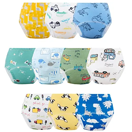 JackLoveBriefs Calzoncillos Aprendizaje bebés 10 Paquetes（3-4 Años） Multicolor，Talla：M