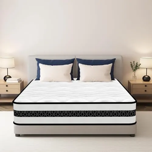 Colchón 140x190 cm Viscoelástica Altura 30cm - colchón de Espuma HR y Blue Latex, Firmeza Media y Confort, Transpirable, Hipoalergénico, Ergonómico, Oeko-Tex, Cara matrimonial Invierno Verano