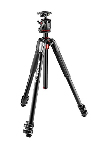 Manfrotto MK055XPRO3BH-Q2 Trípode de Aluminio de 3 Secciones con Rótula de Bola XPRO y Placa 200PL – Trípode Profesional para Cámaras Réflex y sin Espejo, Color Negro