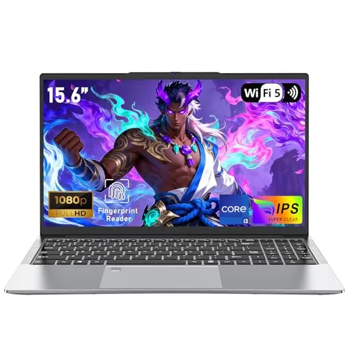 CHIFUYOU Ordenador Portátil 15,6 Pulgadas, 16 GB RAM, SSD 512 GB PC Portátil procesador i3-1025G1 hasta 3,4 GHz, Teclado retroiluminado, Carcasa metálica y Lector de Huellas Dactilares