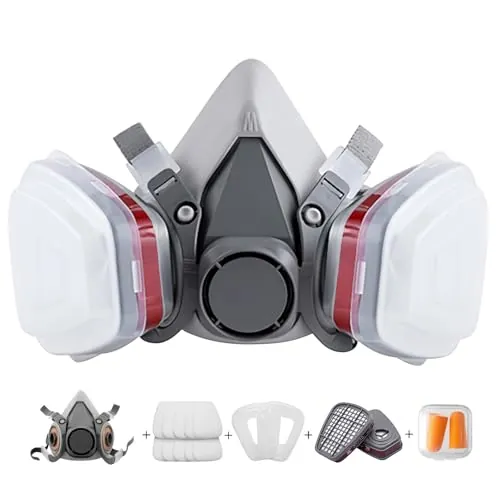 Prassia Semimáscaras Reutilizables De Seguridad, Filtros De Pintura, Productos Químicos, Vapor Orgánico Y Otros Equipos De Protección De Trabajo Adecuados Para Varios Entornos De Trabajo