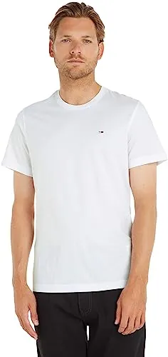 Tommy Jeans Camiseta de manga corta TJM Original Slim Fit, Blanco (Classic White), M