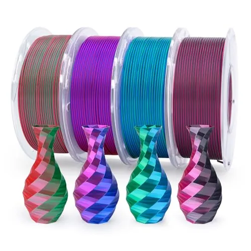 ELEGOO Filamento PLA Silk 1.75 4*250g Bobinas