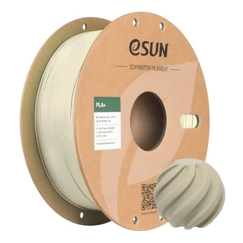 eSUN Filamento PLA+ 1.75mm, Filamento de Resistencia Mejorada Caqui Claro