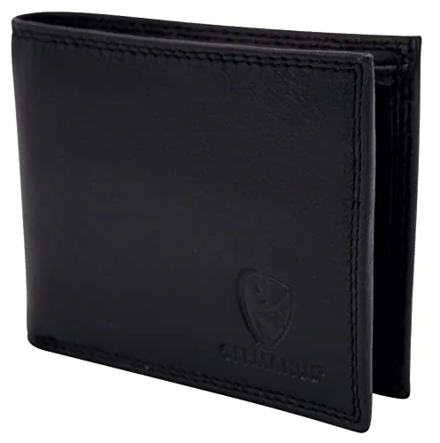GERMANUS Cartera de cuero Max, Black, talla estándar, Clásico